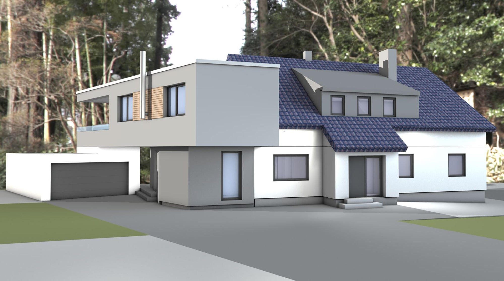 Anbau an ein Zweifamilienhaus Wuppertal - ah-architektur.de | Alisic-Haverkamp – Wir verfolgen das Ziel, funktionelle, kostenbewusste und ambitioniert gestaltete Architektur zu schaffen, die einen ah-Effekt auslöst.